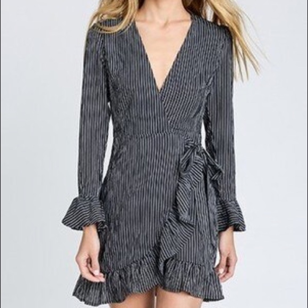Striped Wrap Dress